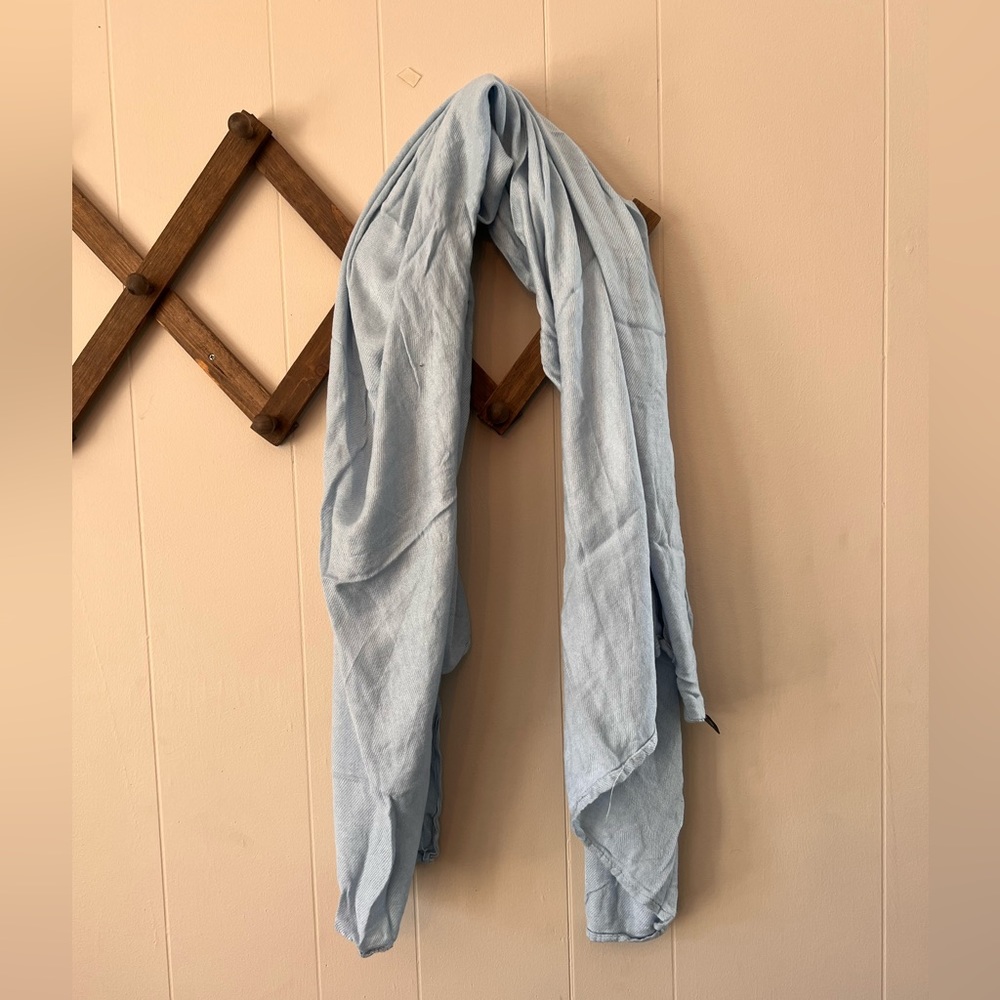 Powder blue shawl scarf